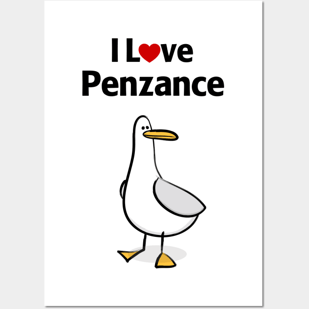 I Love Penzance Wall Art by MonkeyTshirts